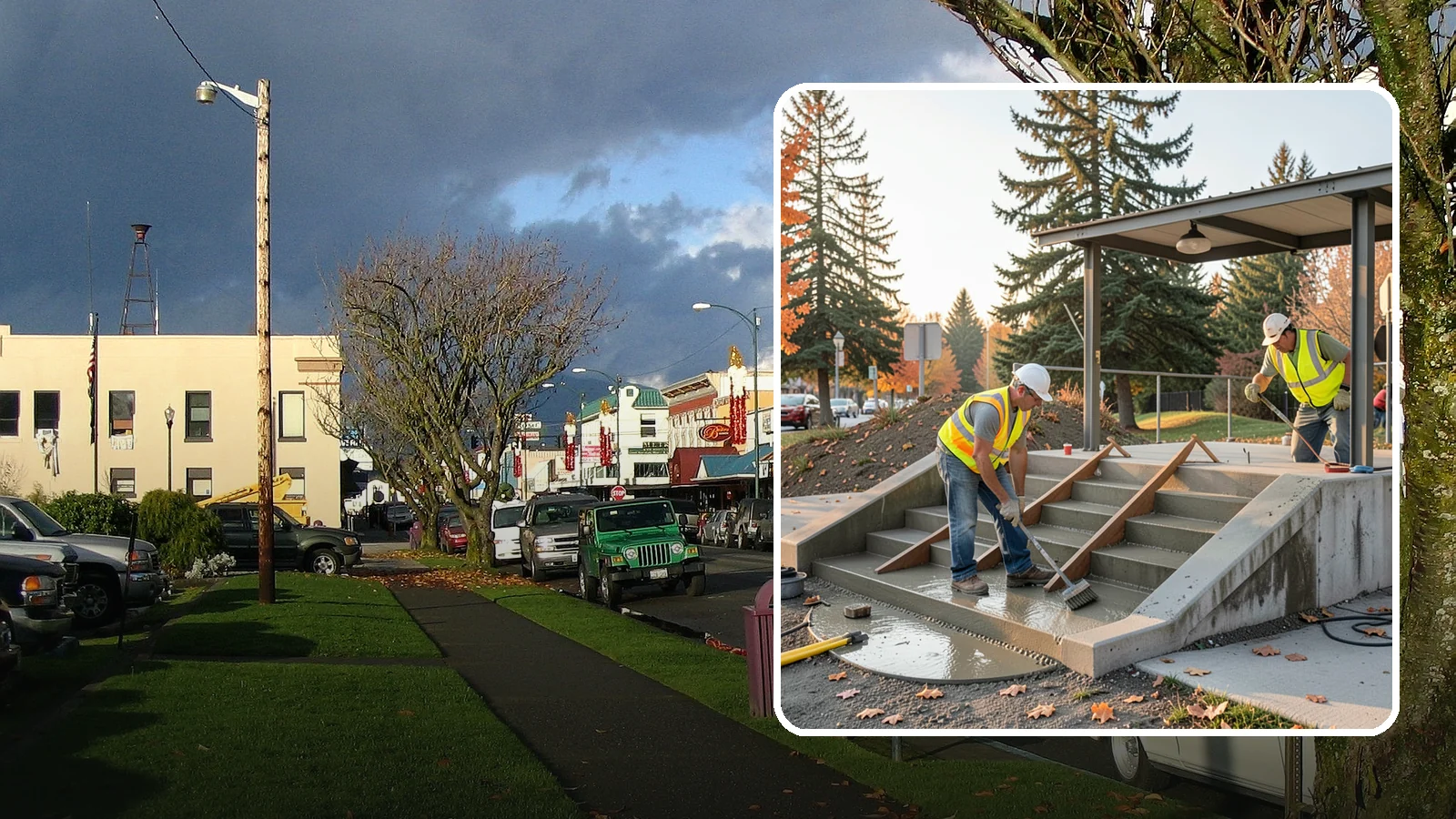 Concrete Stairs Construction in Arlington, Snohomish County, WA - Cast-in-place concrete stairs and landings built to code for parks, transit stops, and civic buildings.
