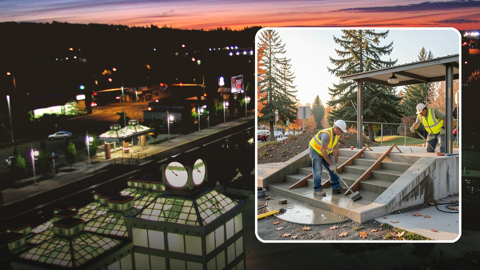 Concrete Stairs Construction in Auburn, King County, WA - Cast-in-place concrete stairs and landings built to code for parks, transit stops, and civic buildings.
