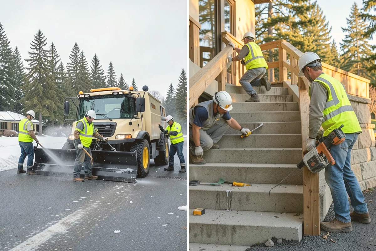 Concrete Stairs Construction in Brier, Snohomish County, WA - Confirm elevations, rise-over-run, and code requirements for the flight
