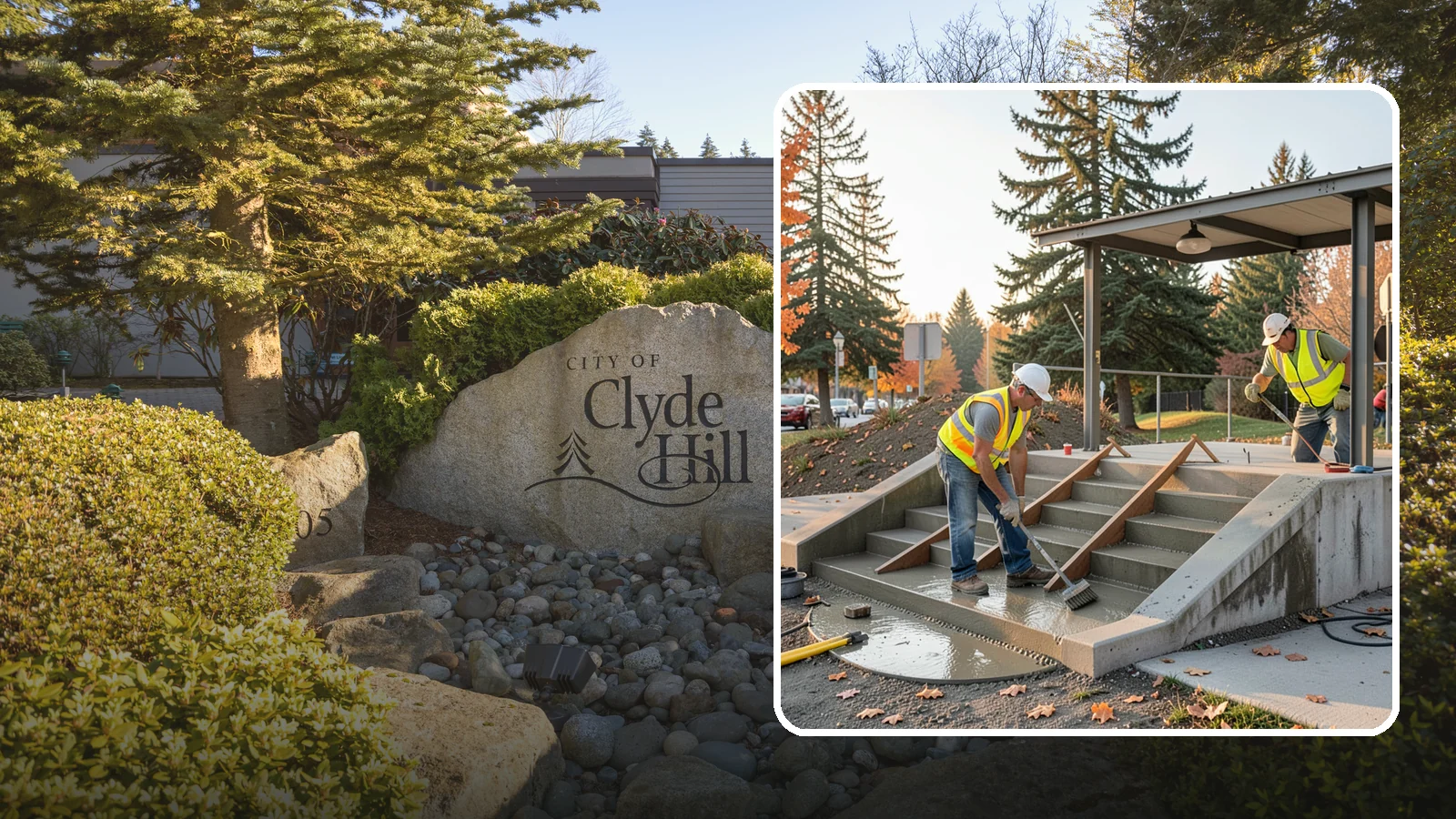 Concrete Stairs Construction in Clyde Hill, King County, WA - Cast-in-place concrete stairs and landings built to code for parks, transit stops, and civic buildings.