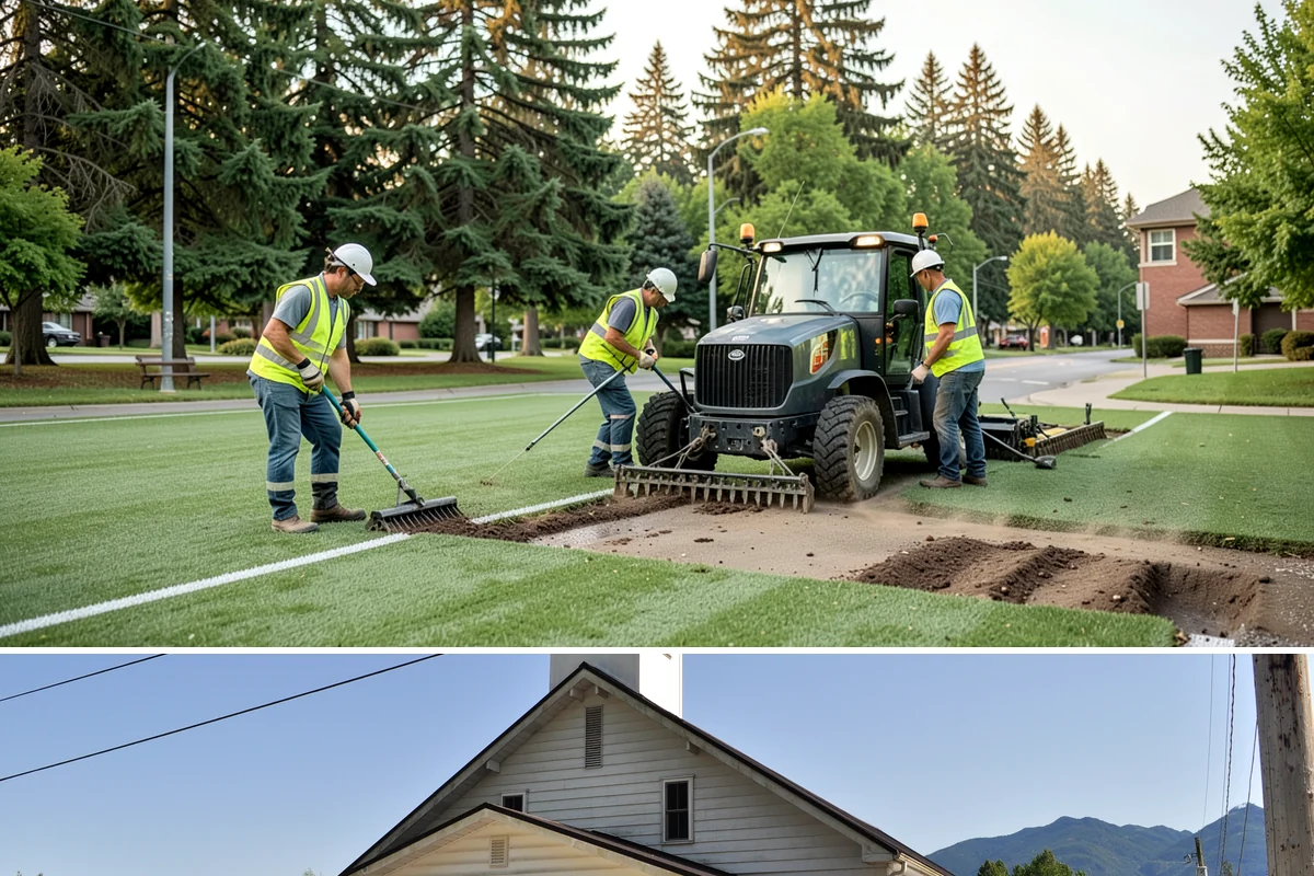 Concrete Stairs Construction in Concrete, Skagit County, WA - Dry-season placement is preferred so footings can be excavated in stable soil and finishes cure without rain marring.