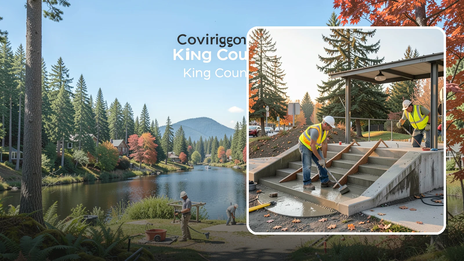 Concrete Stairs Construction in Covington, King County, WA - Cast-in-place concrete stairs and landings built to code for parks, transit stops, and civic buildings.