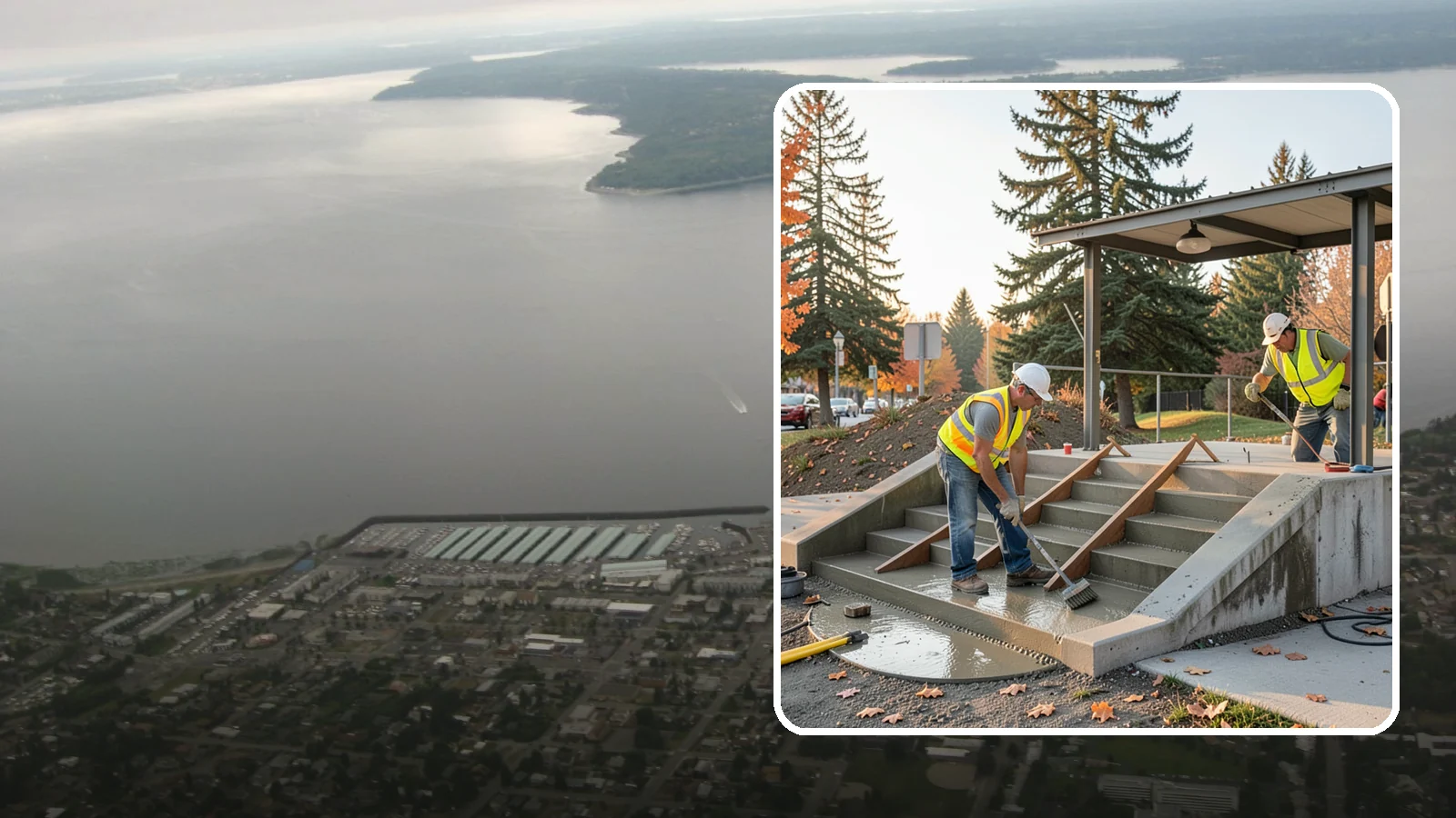 Concrete Stairs Construction in Des Moines, King County, WA - Cast-in-place concrete stairs and landings built to code for parks, transit stops, and civic buildings.