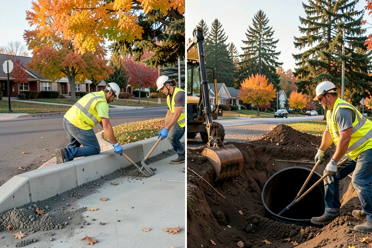 Concrete Stairs Construction in DuPont, Pierce County, WA - Confirm elevations, rise-over-run, and code requirements for the flight