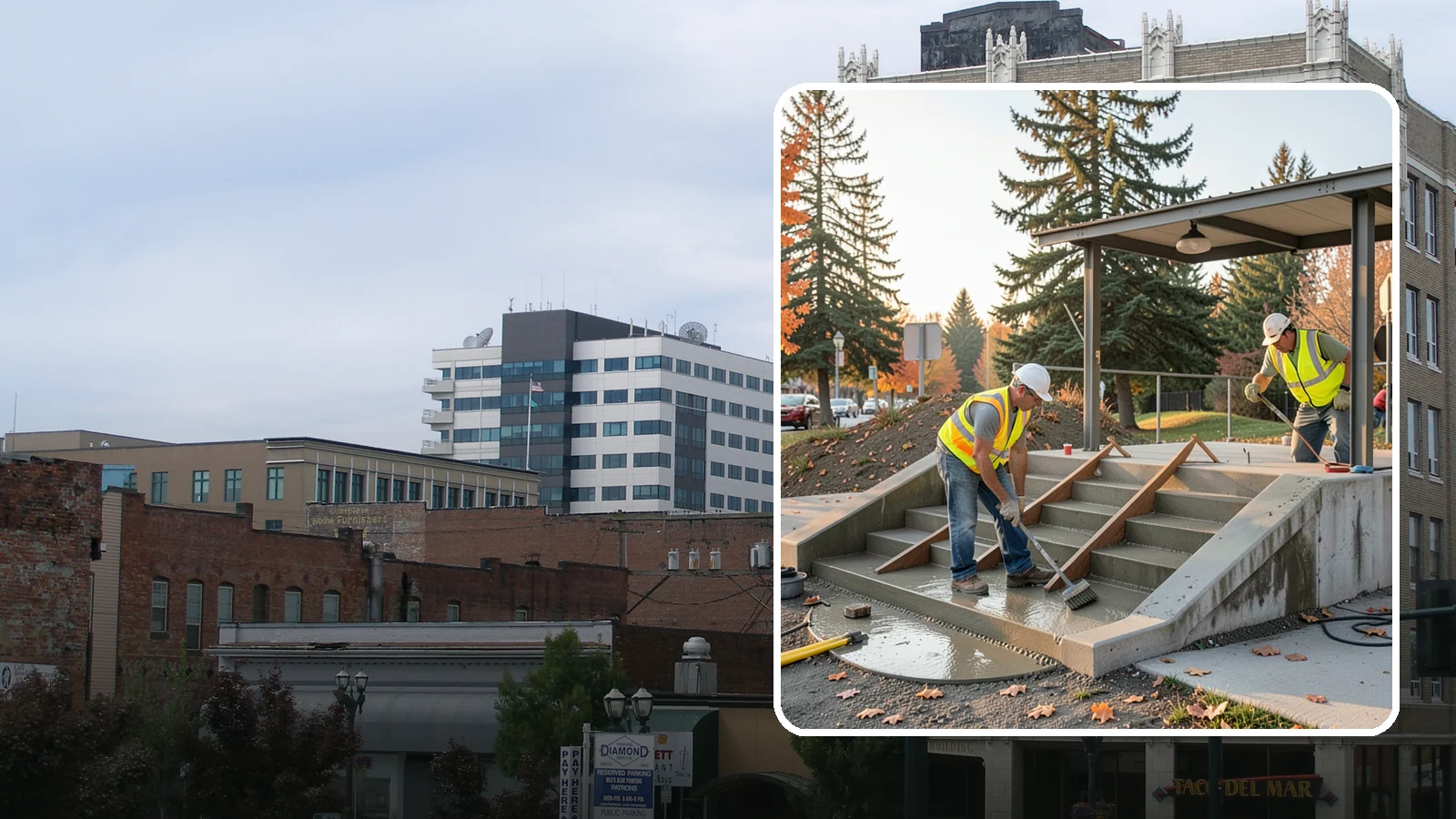 Concrete Stairs Construction in Everett, Snohomish County, WA - Cast-in-place concrete stairs and landings built to code for parks, transit stops, and civic buildings.