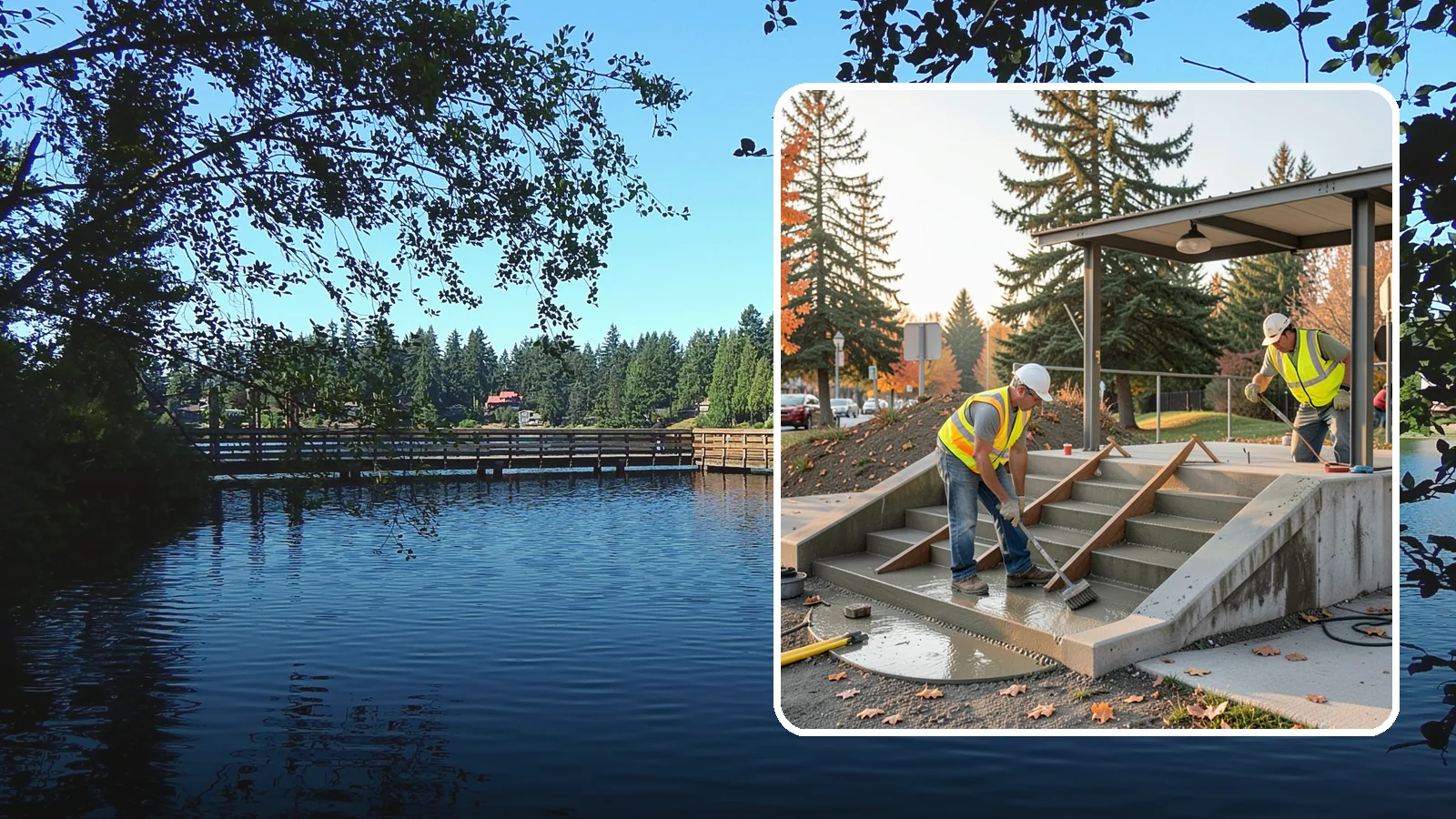 Concrete Stairs Construction in Federal Way, King County, WA - Cast-in-place concrete stairs and landings built to code for parks, transit stops, and civic buildings.