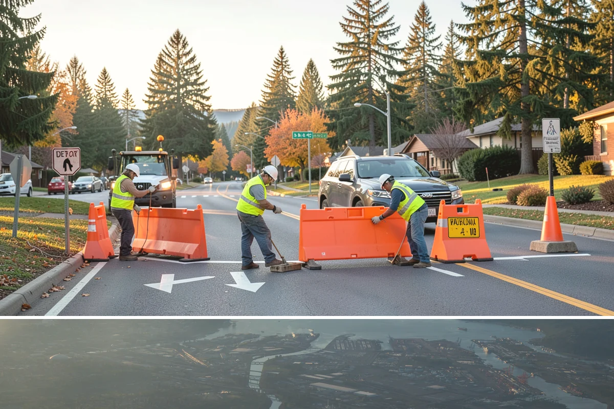 Concrete Stairs Construction in Fife, Pierce County, WA - Dry-season placement is preferred so footings can be excavated in stable soil and finishes cure without rain marring.