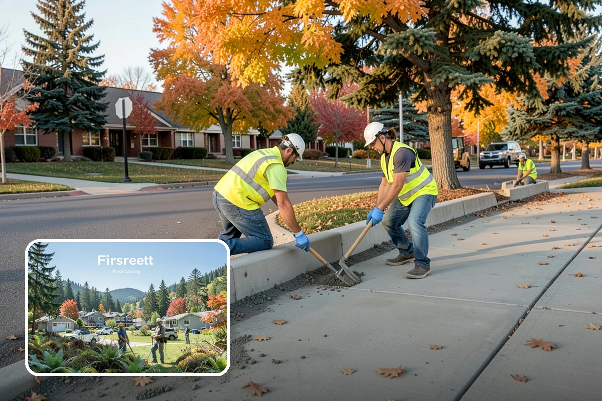 Concrete Stairs Construction in Fircrest, Pierce County, WA - Uniform risers and treads that satisfy inspectors