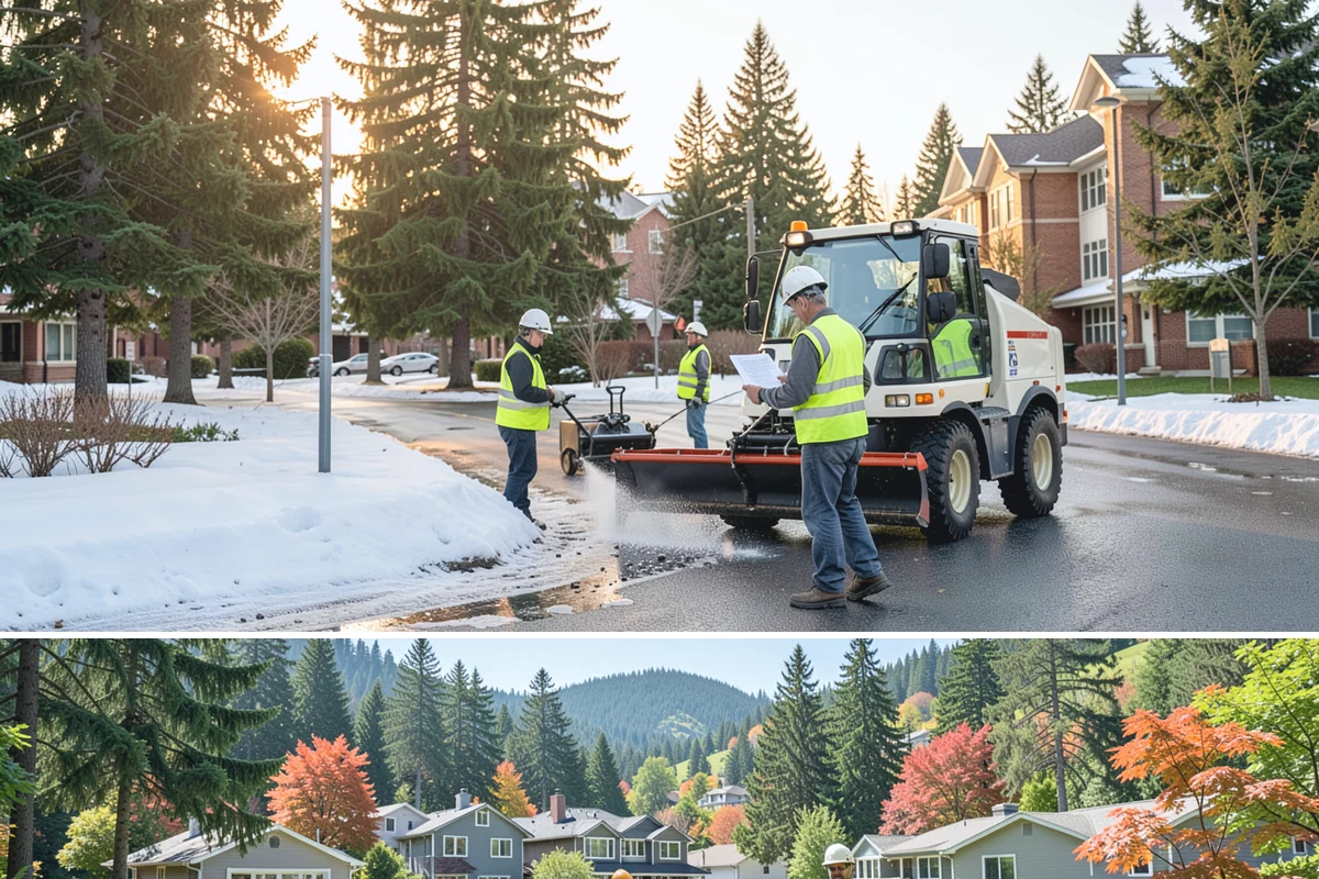 Concrete Stairs Construction in Fircrest, Pierce County, WA - Dry-season placement is preferred so footings can be excavated in stable soil and finishes cure without rain marring.