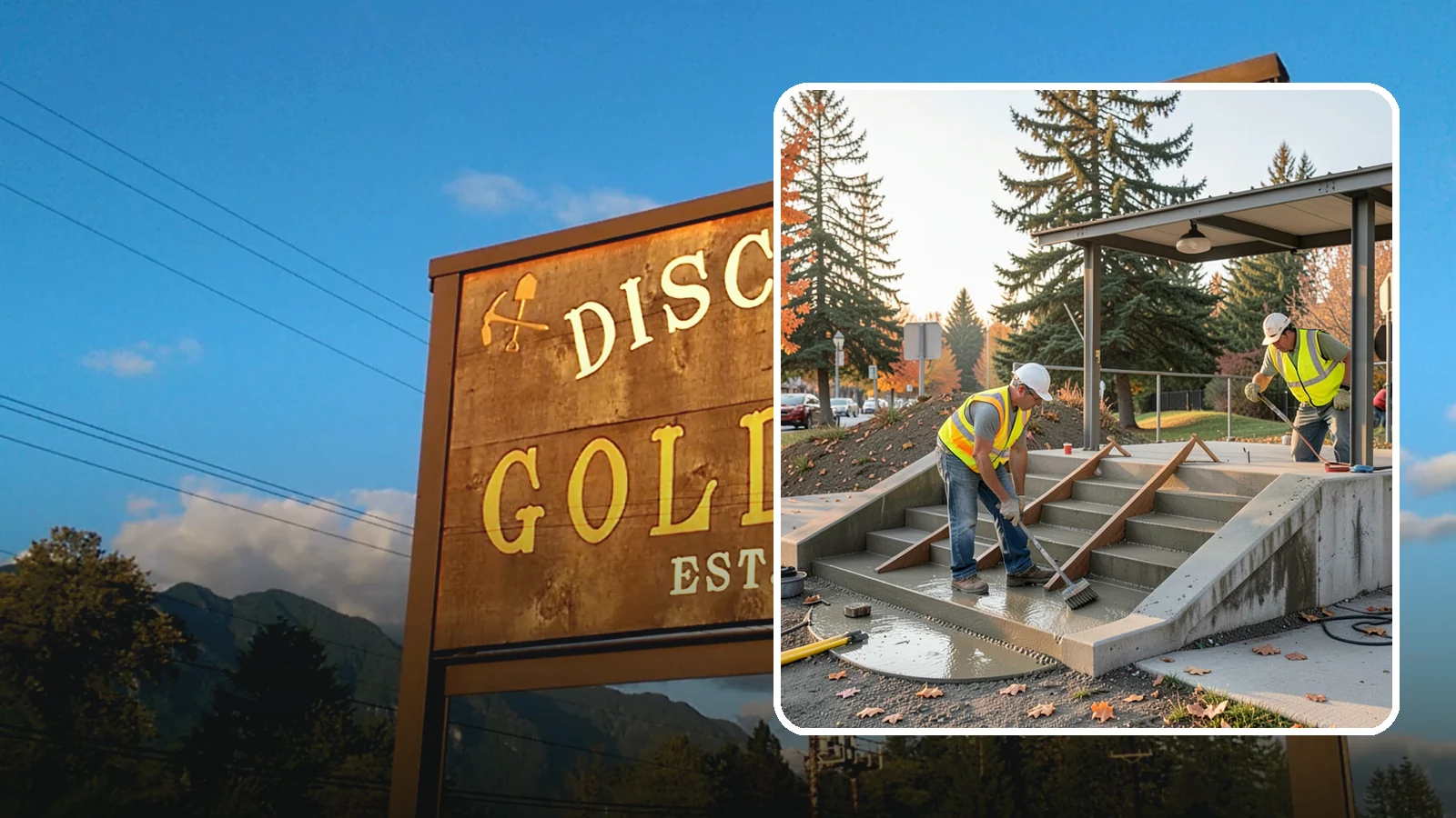 Concrete Stairs Construction in Gold Bar, Snohomish County, WA - Cast-in-place concrete stairs and landings built to code for parks, transit stops, and civic buildings.