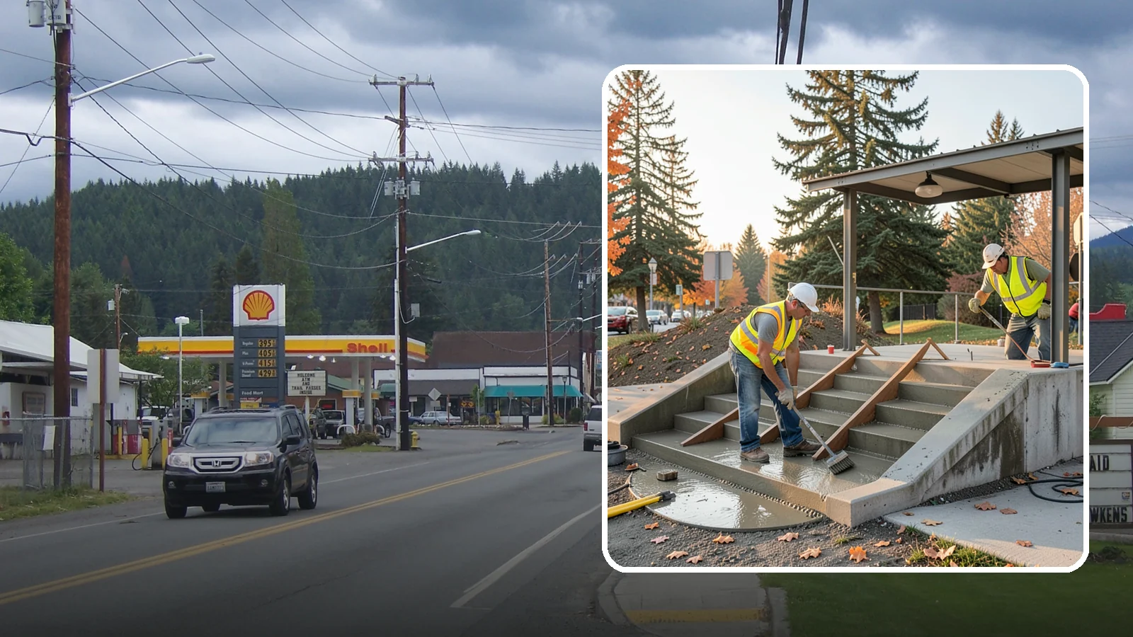 Concrete Stairs Construction in Granite Falls, Snohomish County, WA - Cast-in-place concrete stairs and landings built to code for parks, transit stops, and civic buildings.