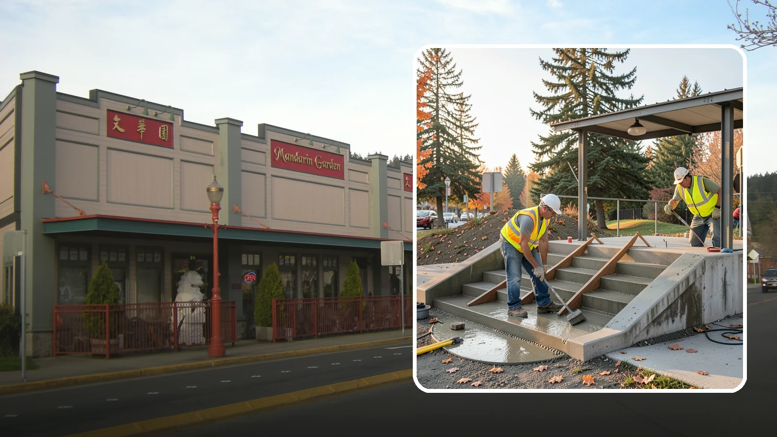 Concrete Stairs Construction in Issaquah, King County, WA - Cast-in-place concrete stairs and landings built to code for parks, transit stops, and civic buildings.