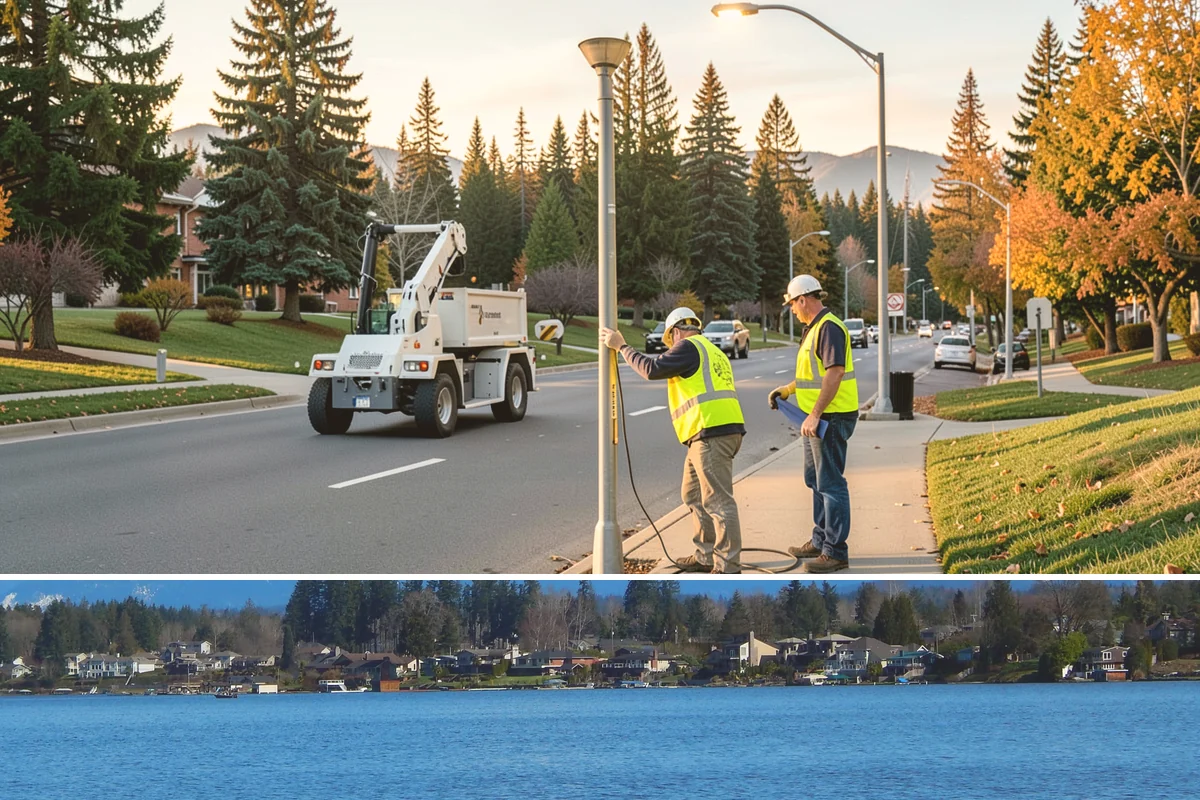 Concrete Stairs Construction in Lake Stevens, Snohomish County, WA - Dry-season placement is preferred so footings can be excavated in stable soil and finishes cure without rain marring.