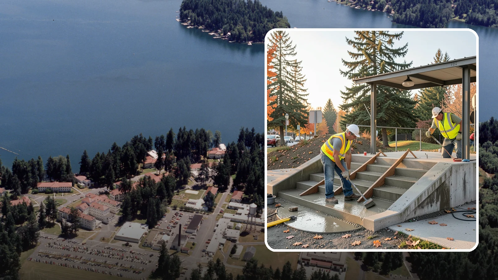 Concrete Stairs Construction in Lakewood, Pierce County, WA - Cast-in-place concrete stairs and landings built to code for parks, transit stops, and civic buildings.