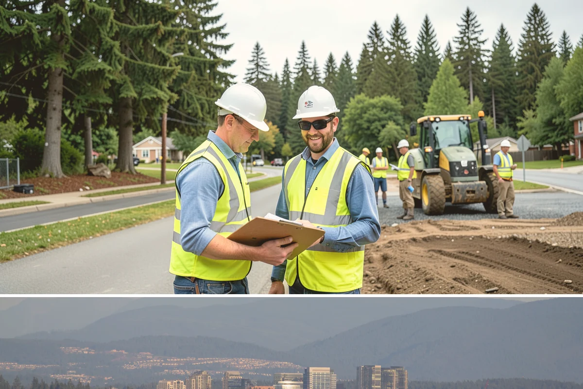 Concrete Stairs Construction in Medina, King County, WA - Dry-season placement is preferred so footings can be excavated in stable soil and finishes cure without rain marring.