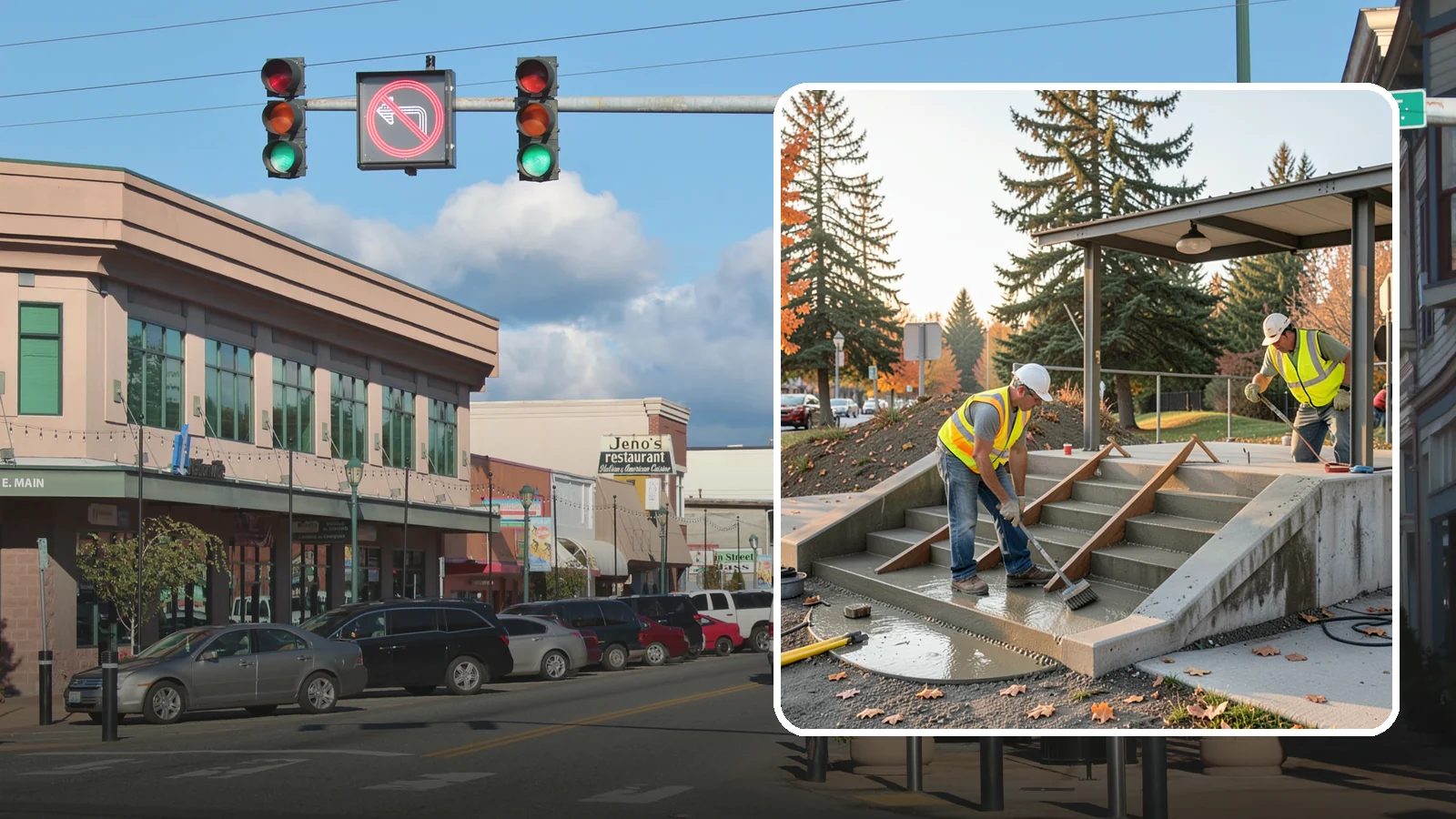 Concrete Stairs Construction in Monroe, Snohomish County, WA - Cast-in-place concrete stairs and landings built to code for parks, transit stops, and civic buildings.