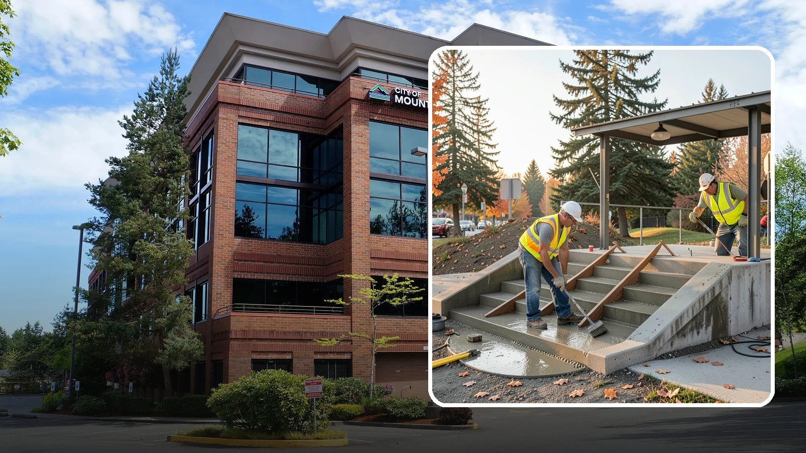 Concrete Stairs Construction in Mountlake Terrace, Snohomish County, WA - Cast-in-place concrete stairs and landings built to code for parks, transit stops, and civic buildings.