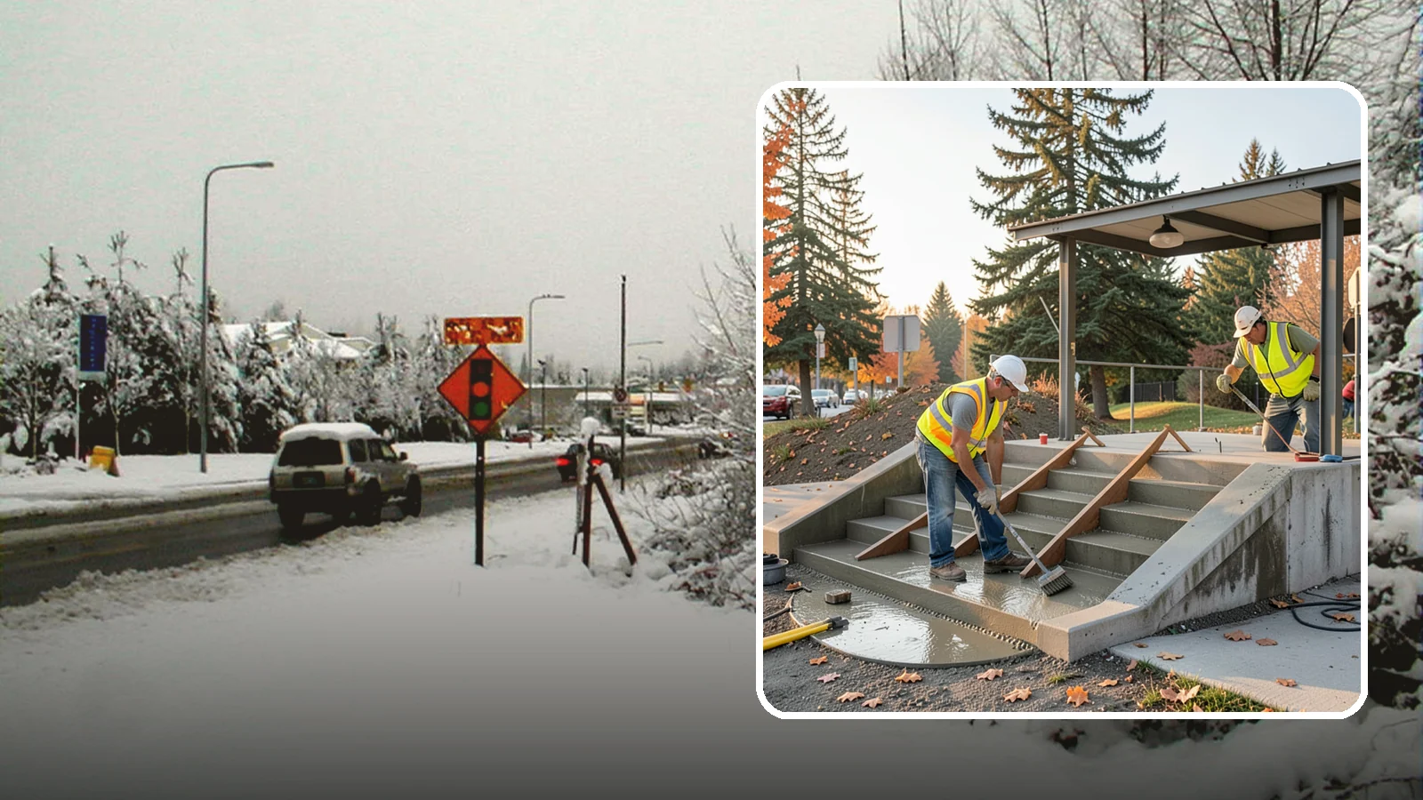 Concrete Stairs Construction in Newcastle, King County, WA - Cast-in-place concrete stairs and landings built to code for parks, transit stops, and civic buildings.