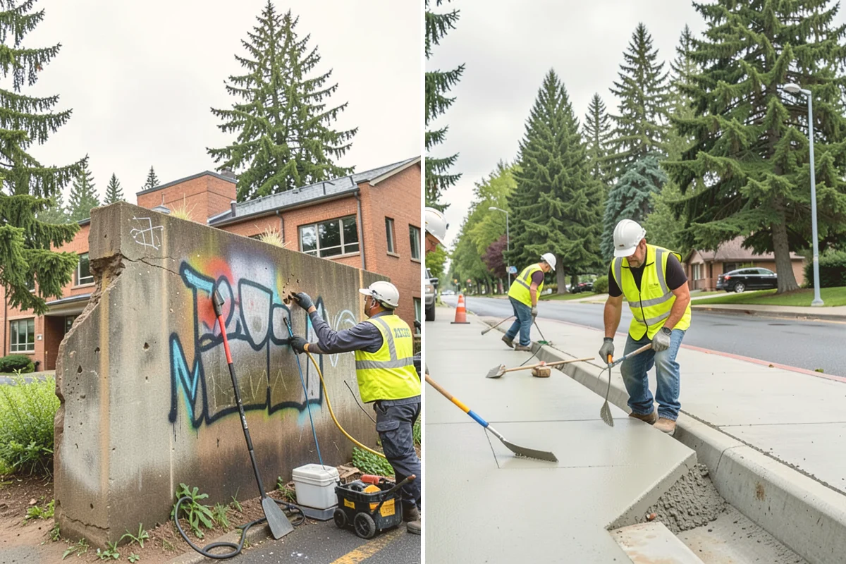 Concrete Stairs Construction in Orting, Pierce County, WA - Confirm elevations, rise-over-run, and code requirements for the flight