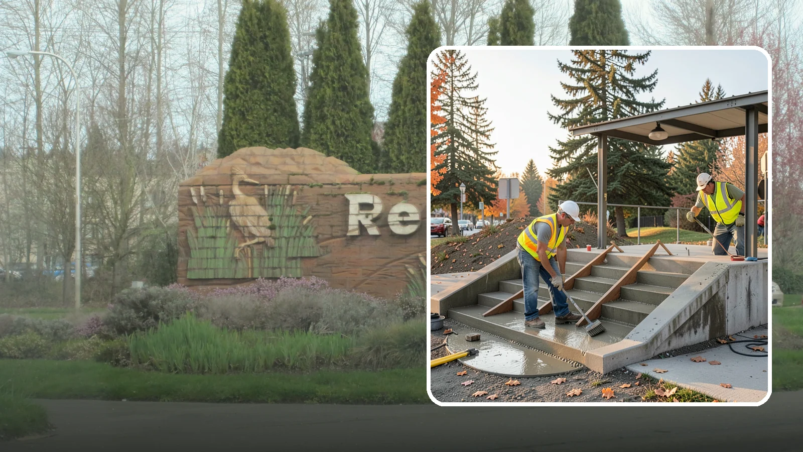 Concrete Stairs Construction in Renton, King County, WA - Cast-in-place concrete stairs and landings built to code for parks, transit stops, and civic buildings.