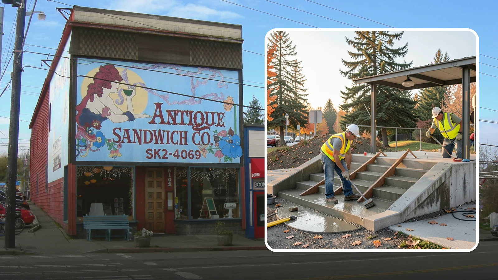 Concrete Stairs Construction in Ruston, Pierce County, WA - Cast-in-place concrete stairs and landings built to code for parks, transit stops, and civic buildings.