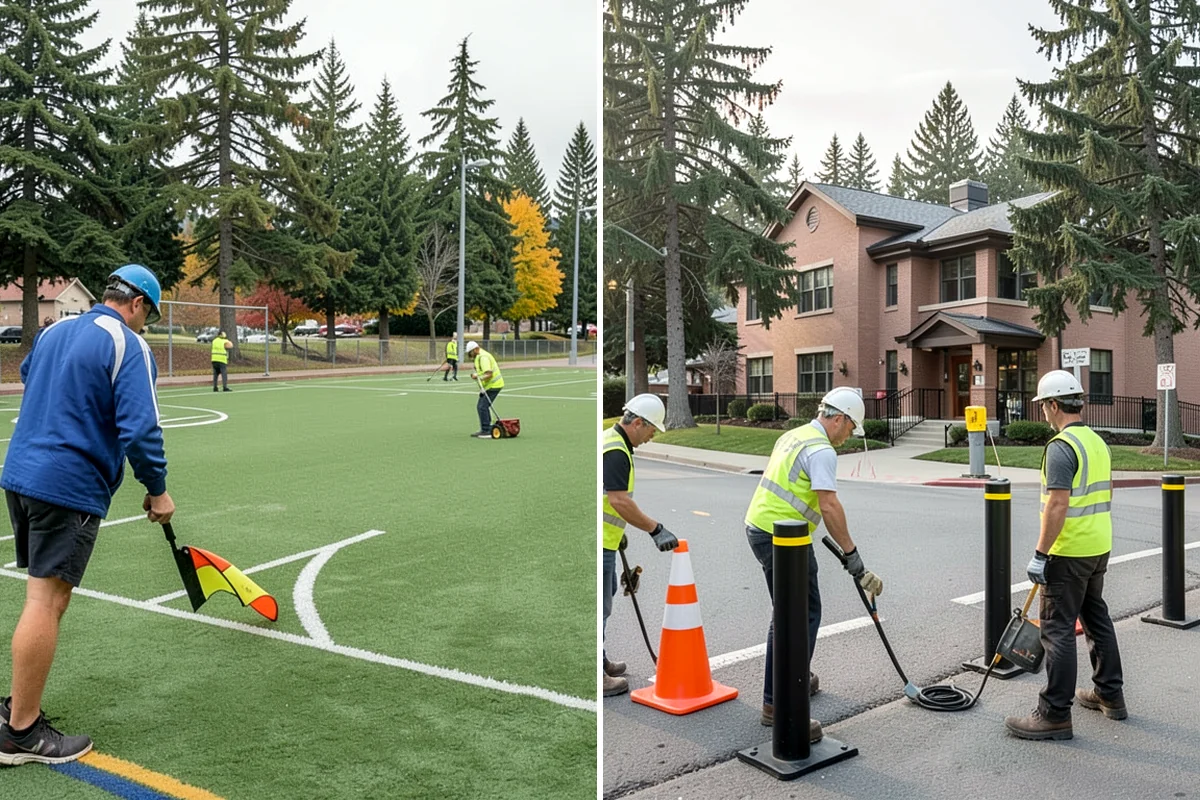 Concrete Stairs Construction in Seattle, King County, WA - Confirm elevations, rise-over-run, and code requirements for the flight