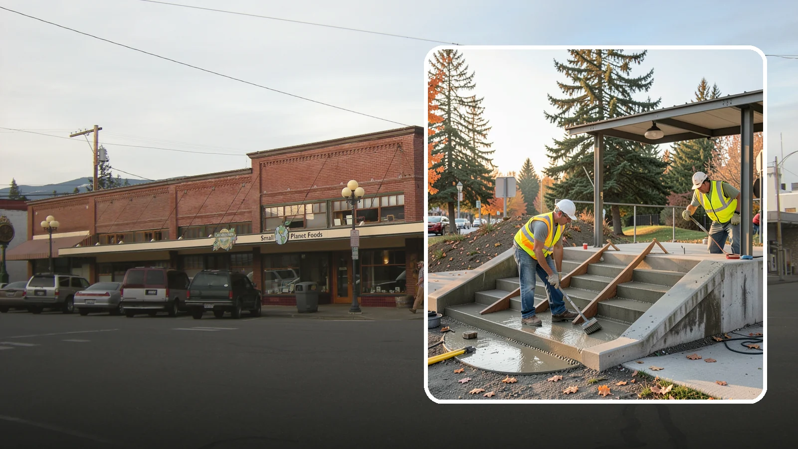 Concrete Stairs Construction in Sedro-Woolley, Skagit County, WA - Cast-in-place concrete stairs and landings built to code for parks, transit stops, and civic buildings.