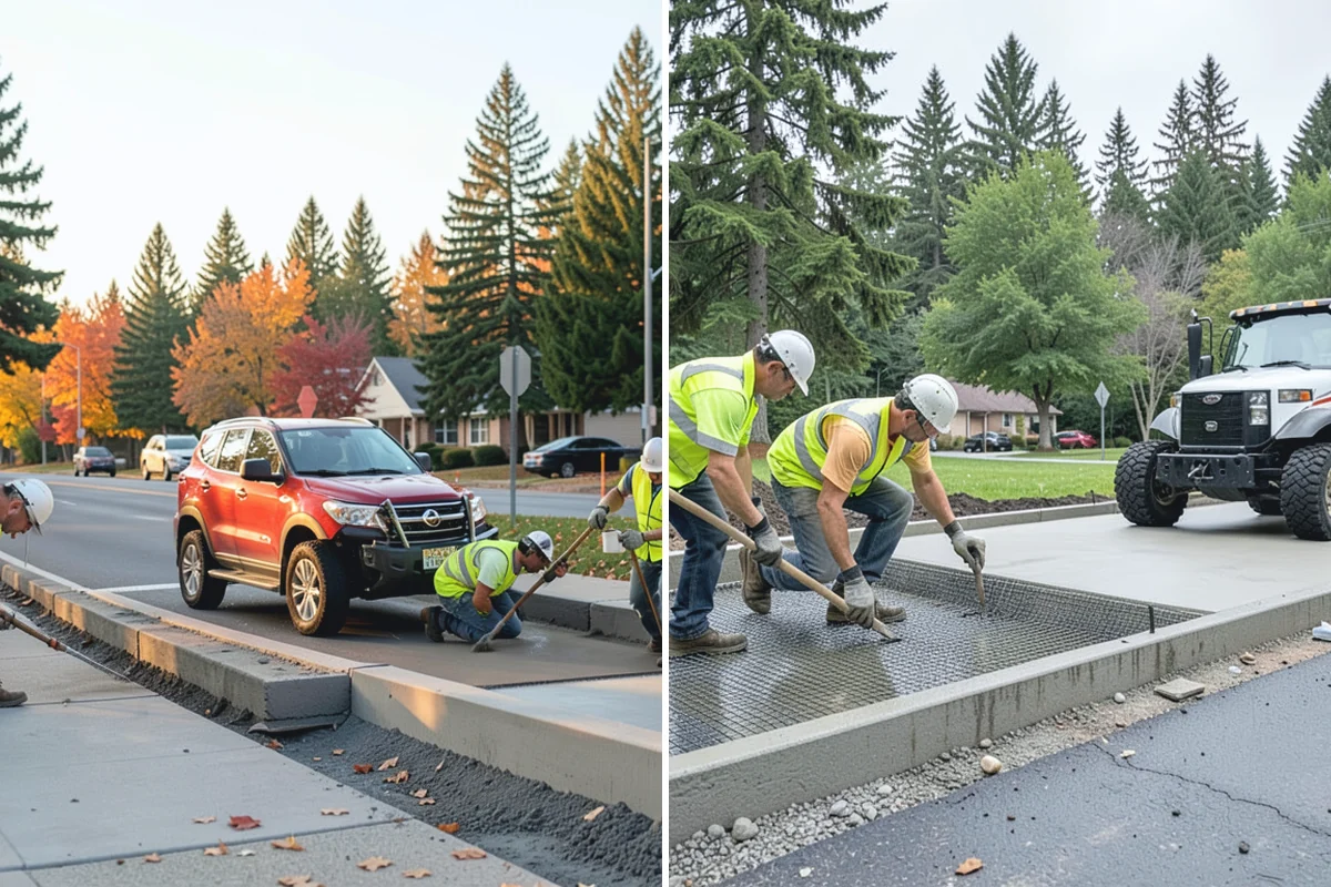 Concrete Stairs Construction in South Prairie, Pierce County, WA - Confirm elevations, rise-over-run, and code requirements for the flight