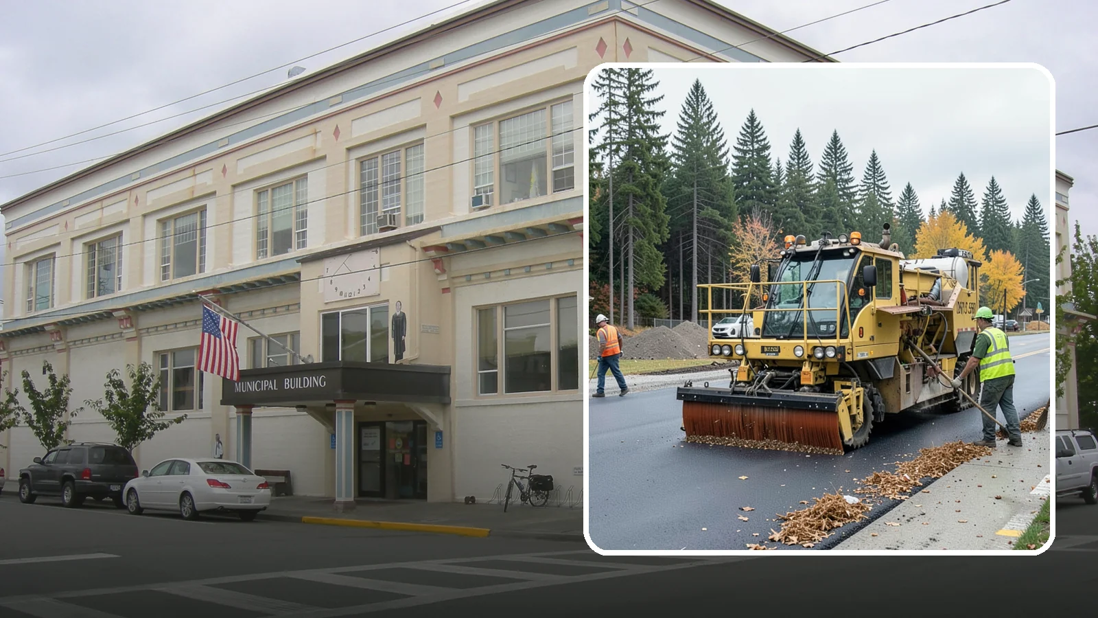 Construction Sweeping in Anacortes, Skagit County, WA - Track-out and debris sweeping at and around active public construction sites.