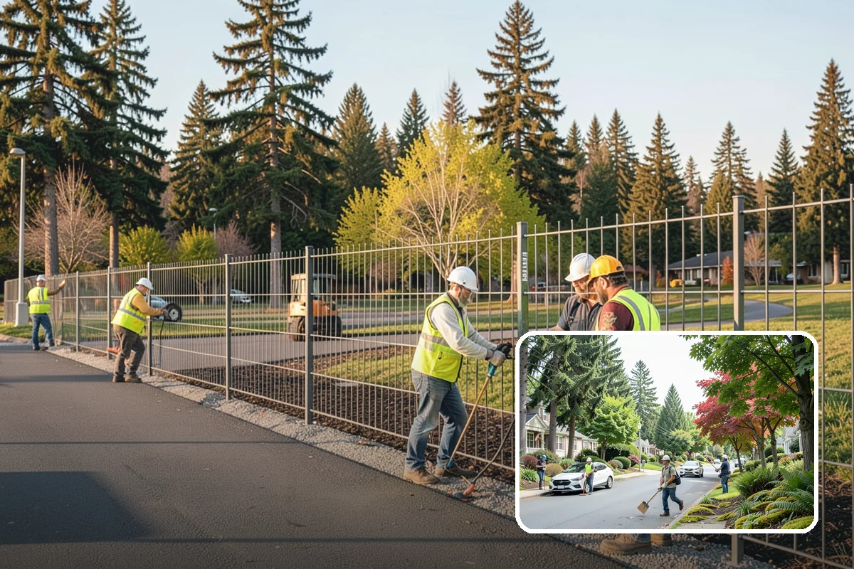 Construction Sweeping in Beaux Arts Village, King County, WA - Track-out controlled at site exits