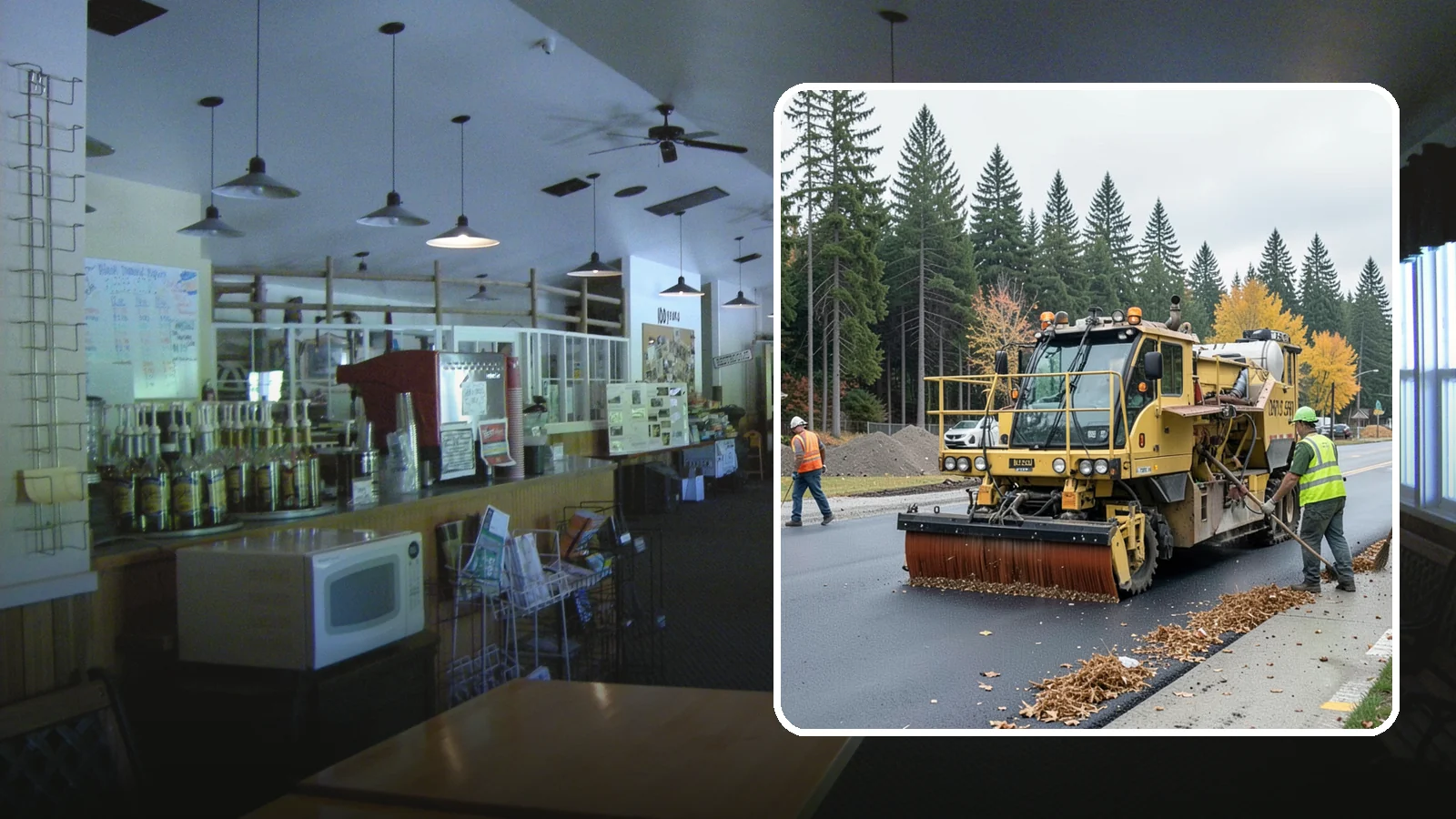 Construction Sweeping in Black Diamond, King County, WA - Track-out and debris sweeping at and around active public construction sites.
