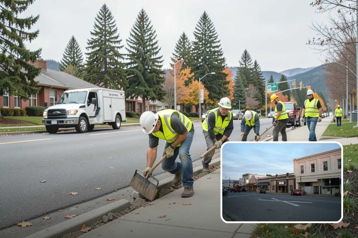 Construction Sweeping in Burlington, Skagit County, WA - Track-out controlled at site exits
