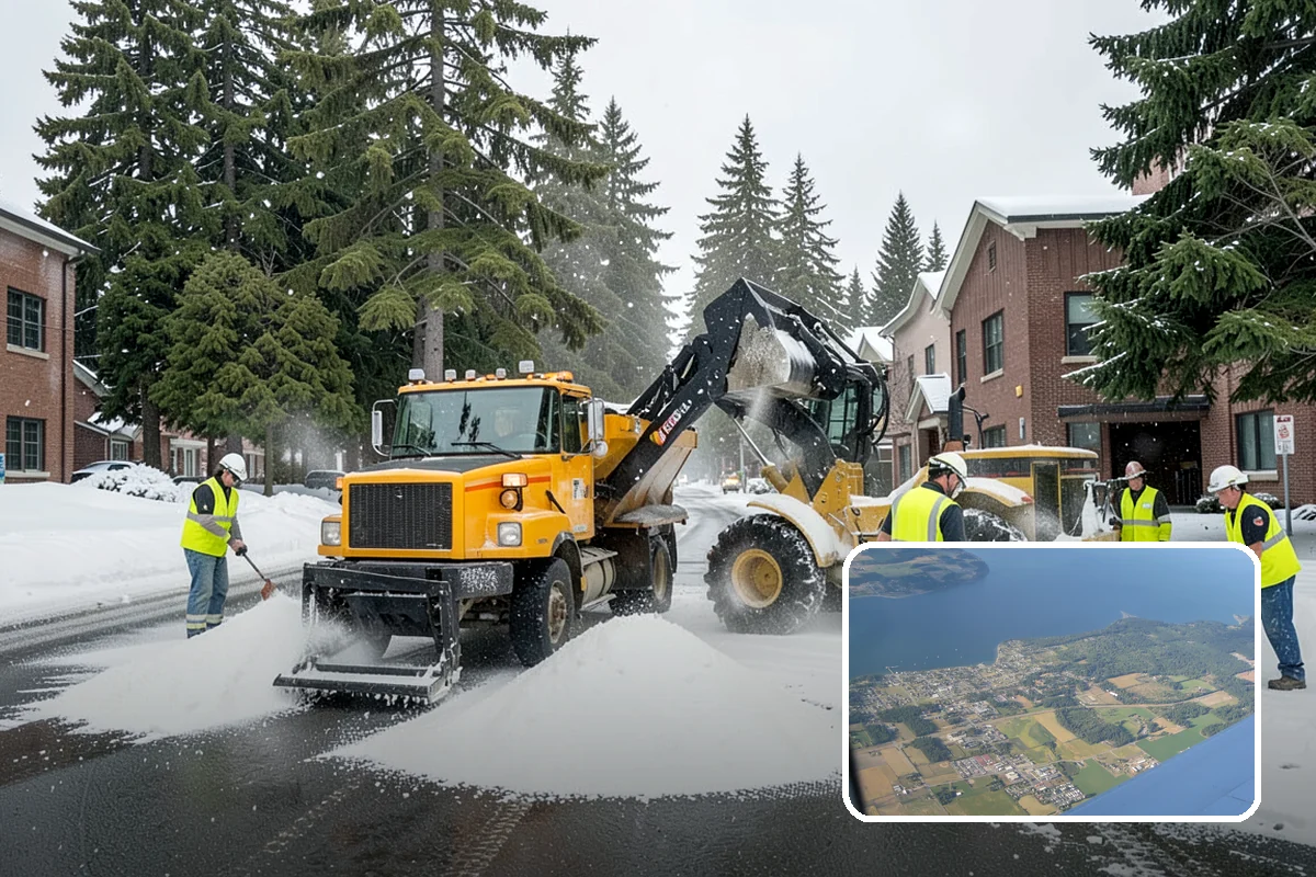Construction Sweeping in Coupeville, Island County, WA - Track-out controlled at site exits