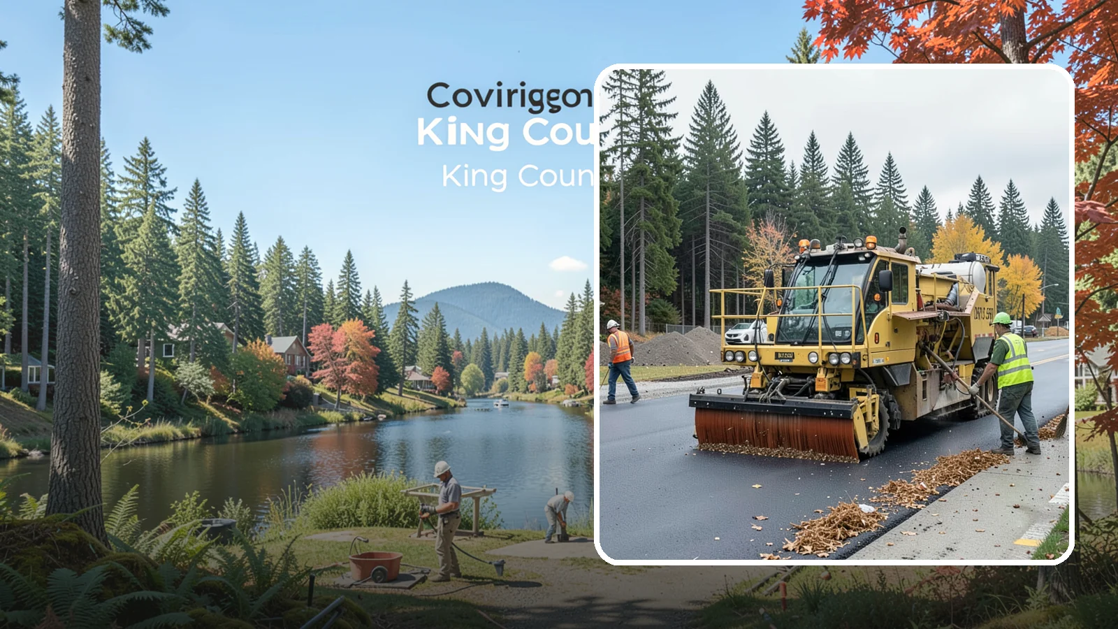 Construction Sweeping in Covington, King County, WA - Track-out and debris sweeping at and around active public construction sites.