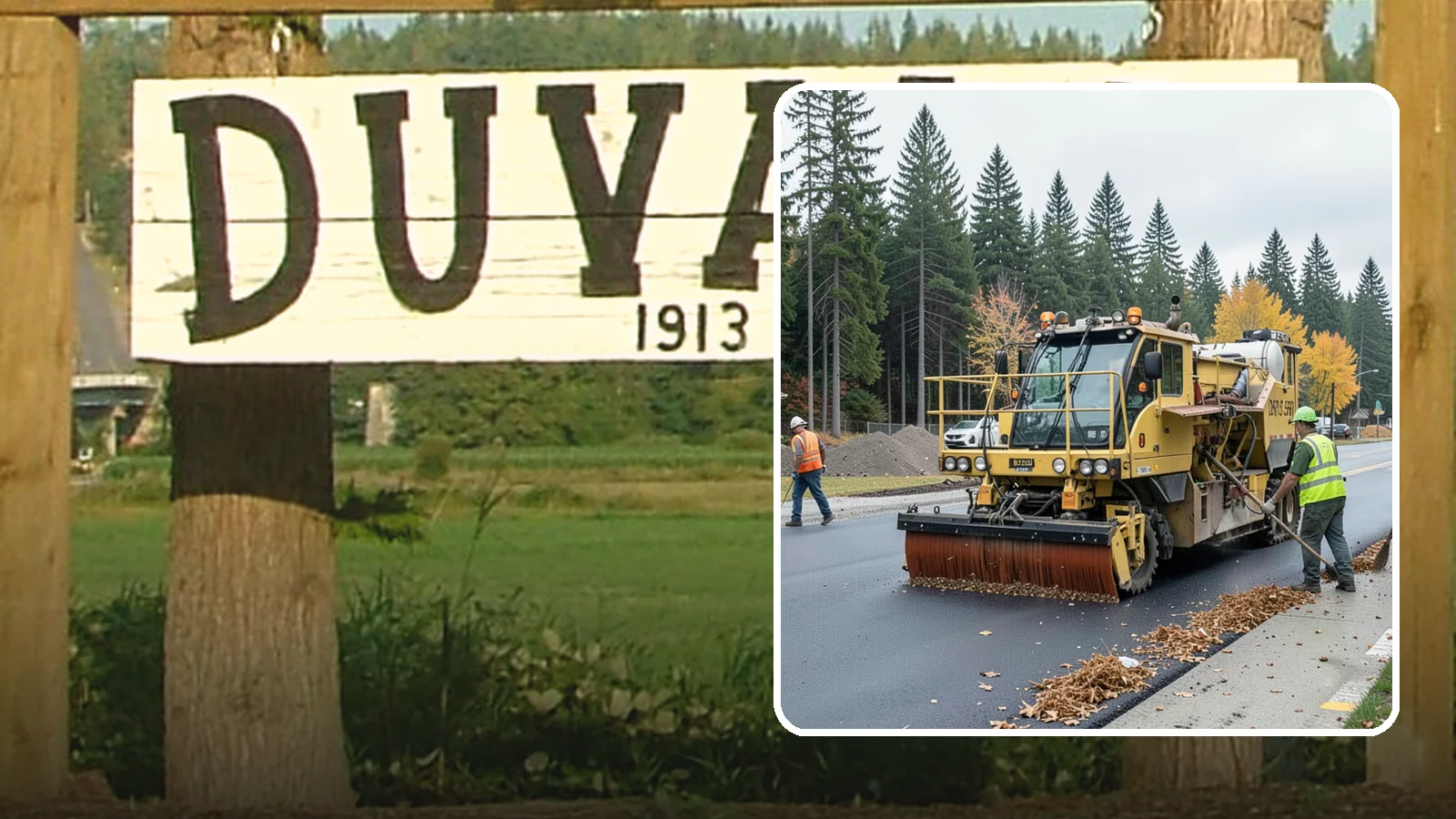 Construction Sweeping in Duvall, King County, WA - Track-out and debris sweeping at and around active public construction sites.