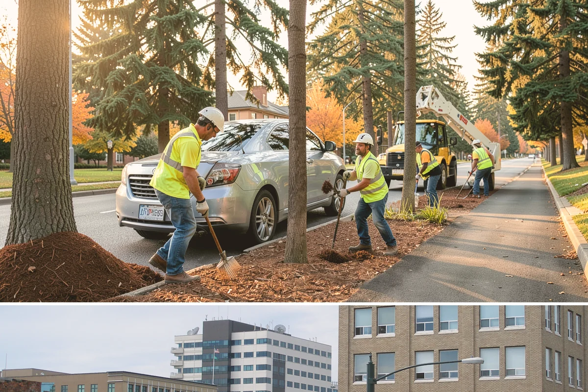 Construction Sweeping in Everett, Snohomish County, WA - Track-out is heaviest during the wet months when soil clings to tires and tracks onto pavement.