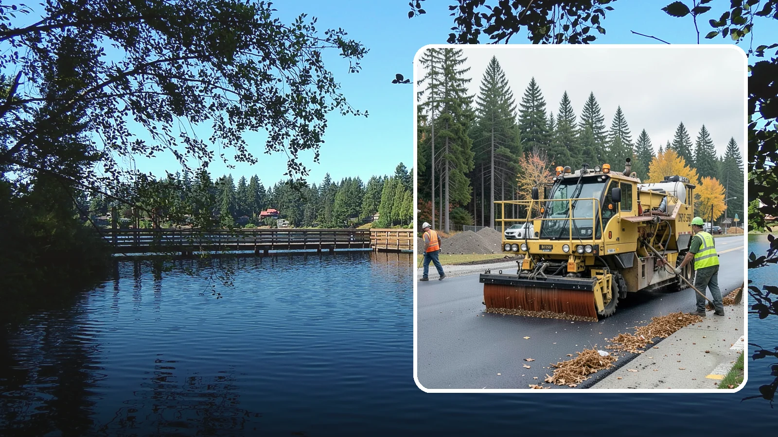 Construction Sweeping in Federal Way, King County, WA - Track-out and debris sweeping at and around active public construction sites.