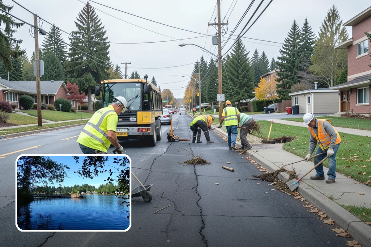 Construction Sweeping in Federal Way, King County, WA - Track-out controlled at site exits