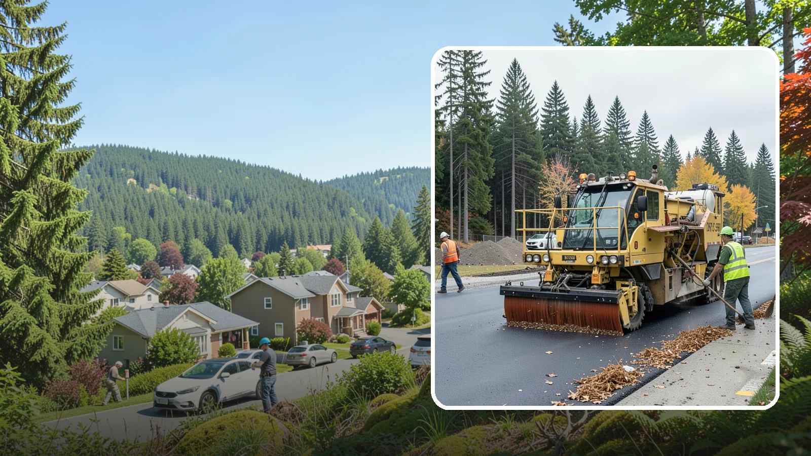 Construction Sweeping in Index, Snohomish County, WA - Track-out and debris sweeping at and around active public construction sites.