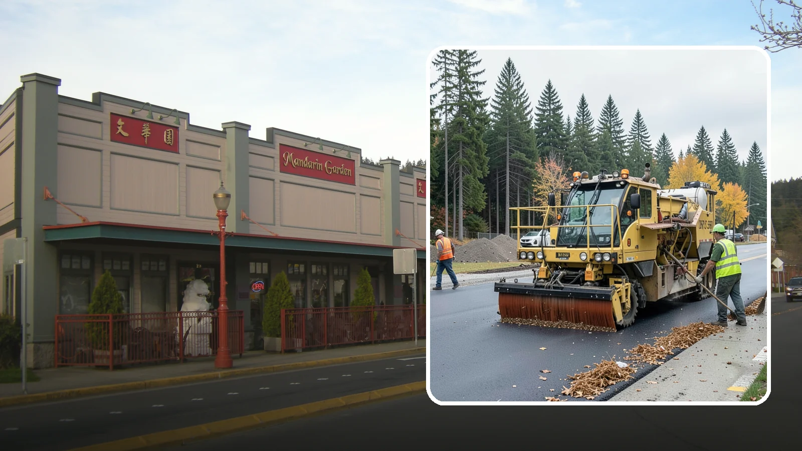 Construction Sweeping in Issaquah, King County, WA - Track-out and debris sweeping at and around active public construction sites.