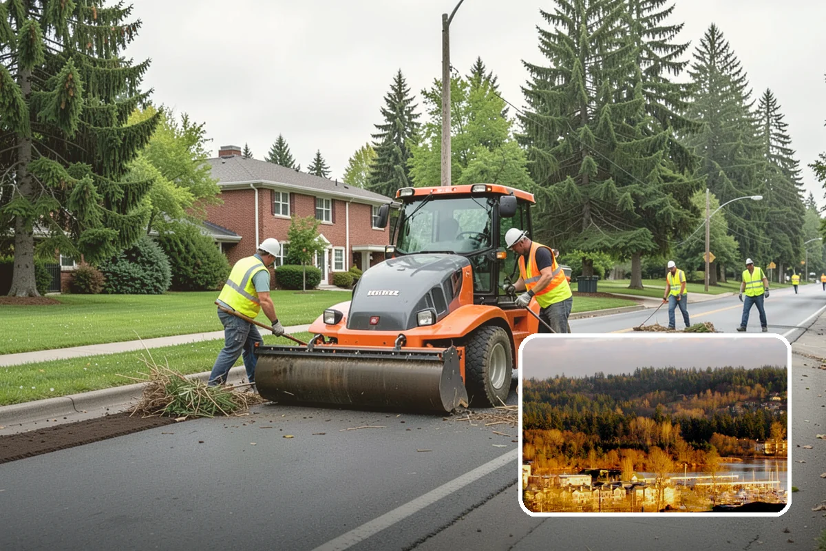 Construction Sweeping in Kenmore, King County, WA - Track-out controlled at site exits