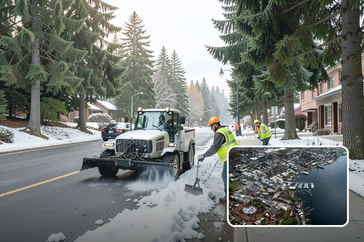 Construction Sweeping in Kirkland, King County, WA - Track-out controlled at site exits