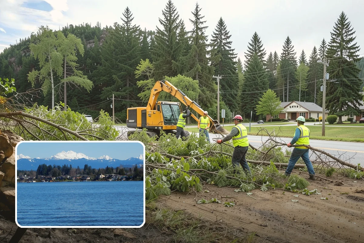 Construction Sweeping in Lake Stevens, Snohomish County, WA - Track-out controlled at site exits