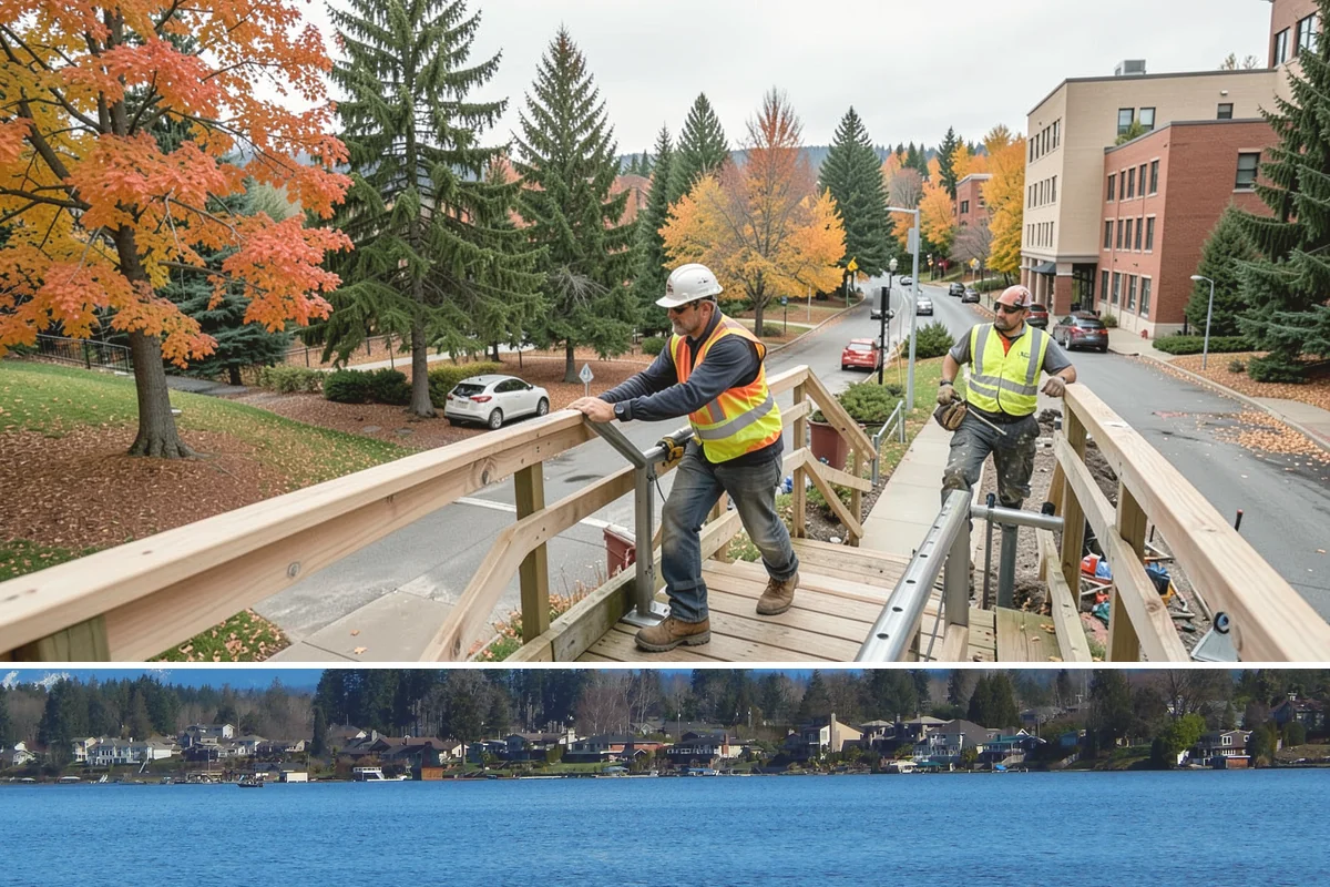Construction Sweeping in Lake Stevens, Snohomish County, WA - Track-out is heaviest during the wet months when soil clings to tires and tracks onto pavement.