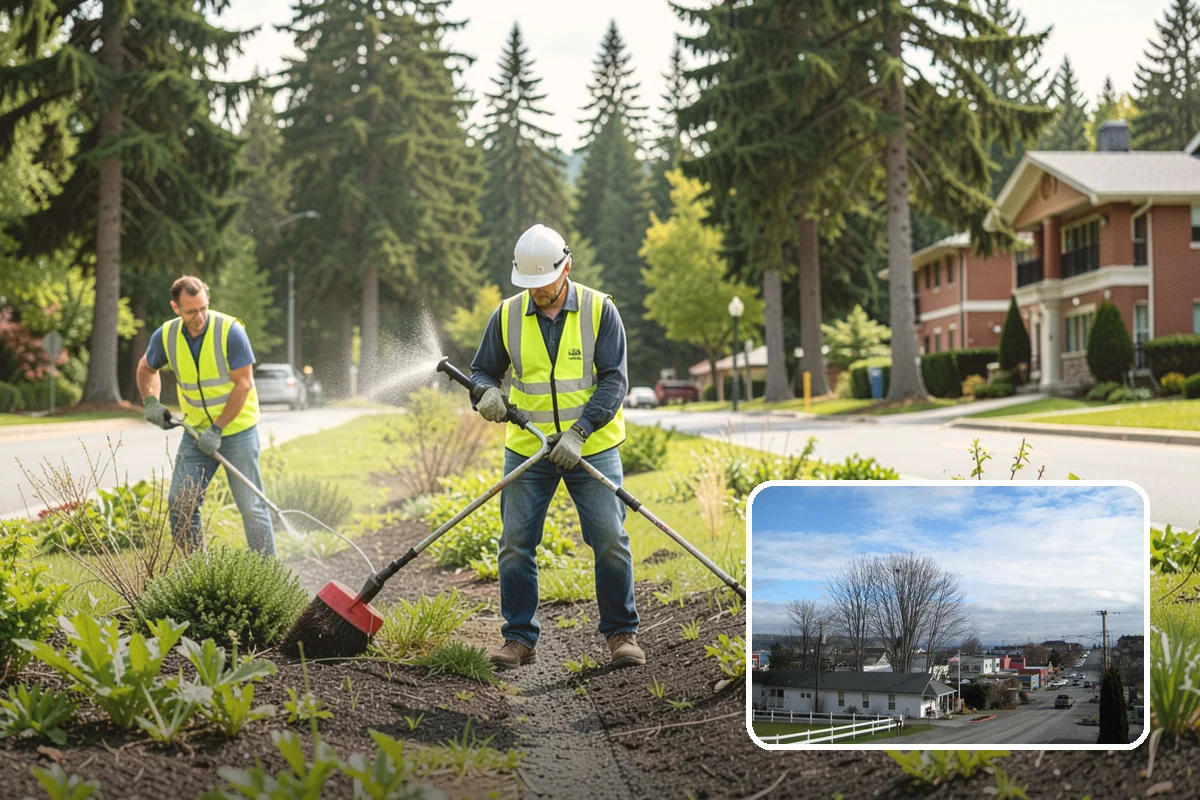 Construction Sweeping in Langley, Island County, WA - Track-out controlled at site exits