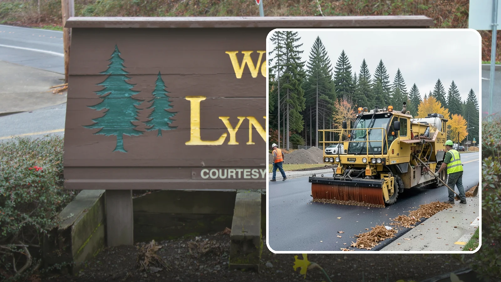 Construction Sweeping in Lynnwood, Snohomish County, WA - Track-out and debris sweeping at and around active public construction sites.