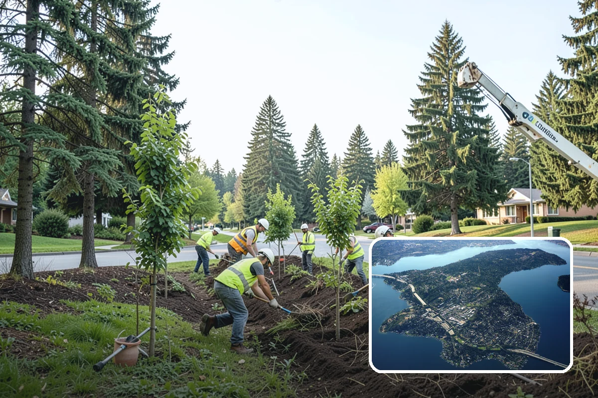 Construction Sweeping in Mercer Island, King County, WA - Track-out controlled at site exits