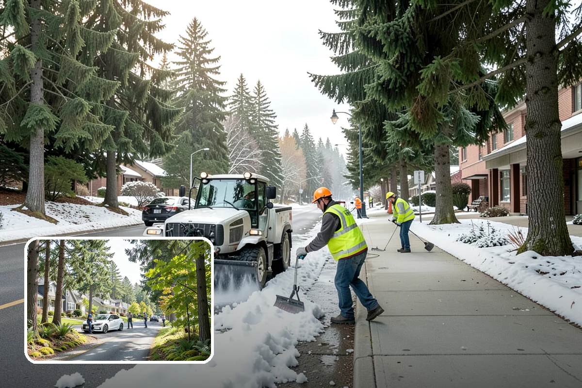Construction Sweeping in Normandy Park, King County, WA - Track-out controlled at site exits