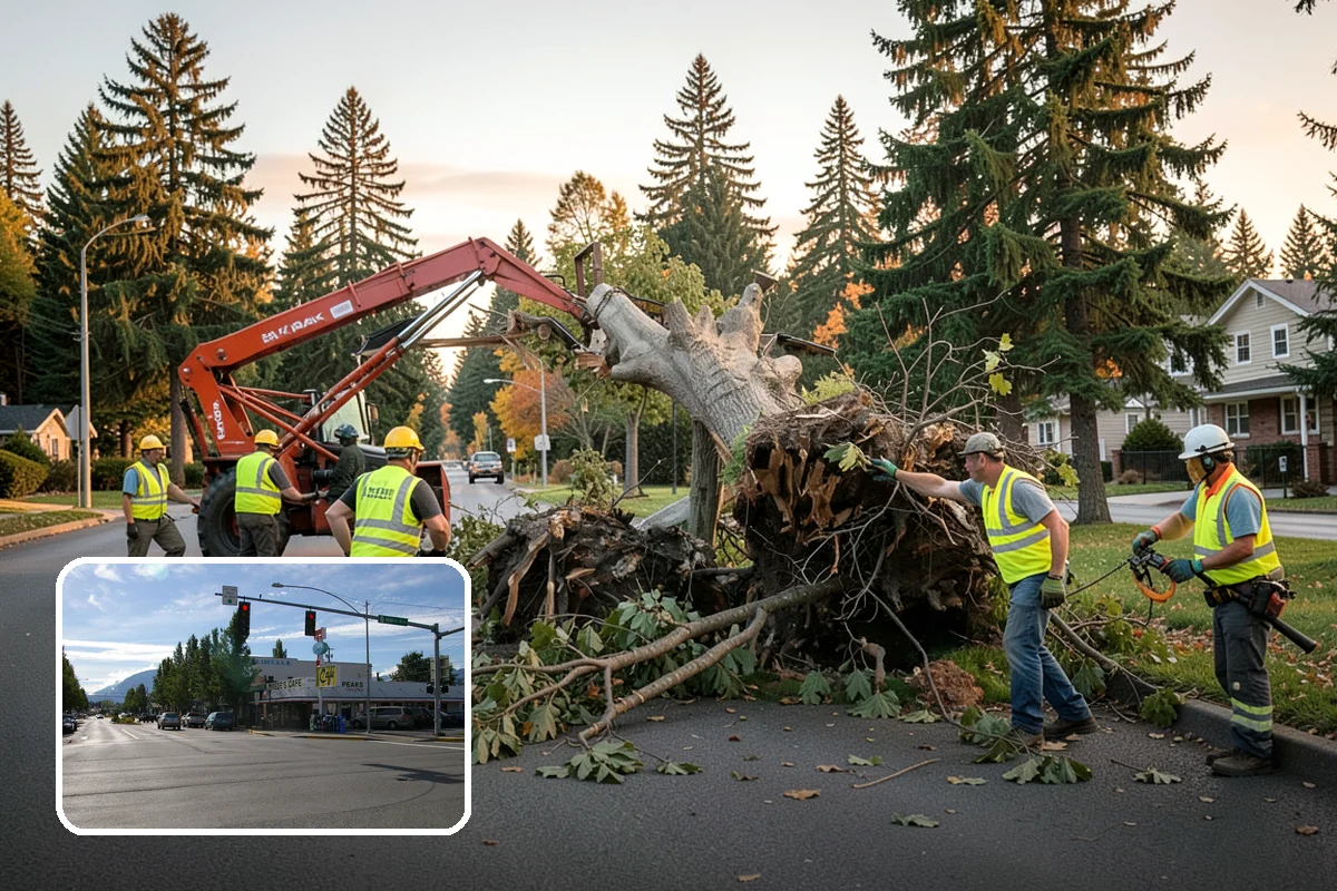 Construction Sweeping in North Bend, King County, WA - Track-out controlled at site exits