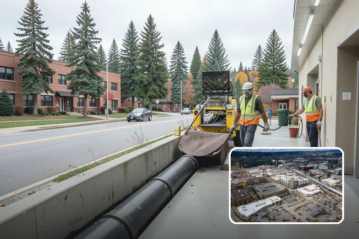 Construction Sweeping in Redmond, King County, WA - Track-out controlled at site exits